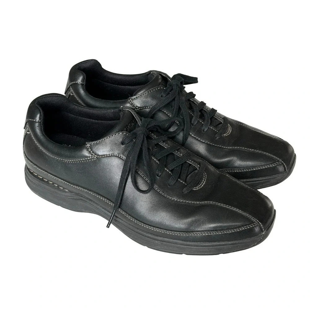 Rockport Signature Series Black Leather Oxfords Men's Size 9W Shoes Comfort
